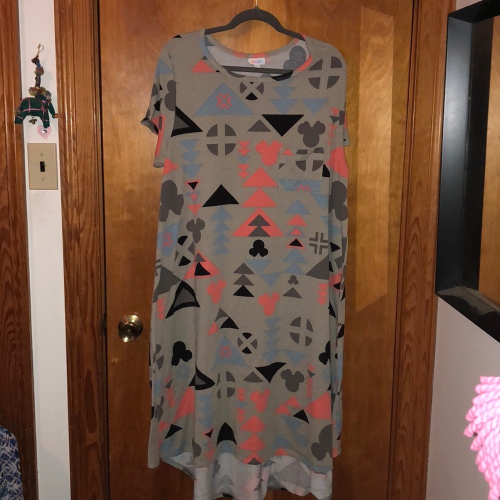 3X Carly LuLaRoe dress Disney Mickey Aztec print